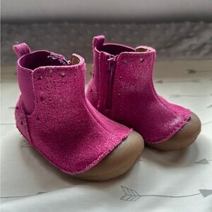 Stride rite agnes 2.0 boot pink sparkle size 3m baby/toddler
